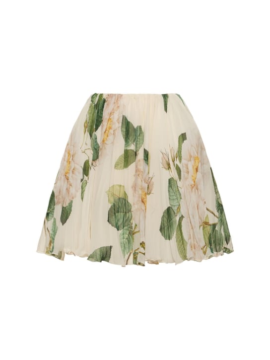 Giambattista Valli: Georgette mini skirt - Ivory - women_0 | Luisa Via Roma