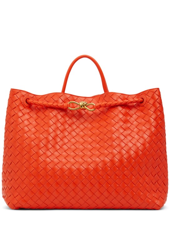 Bottega Veneta: Große Handtasche aus Leder „Andiamo“ - Orange - women_0 | Luisa Via Roma