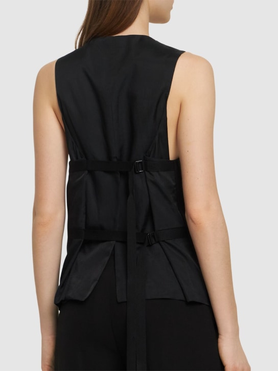 Ann Demeulemeester: Charlotte viscose jersey vest - women_2 | Luisa Via Roma