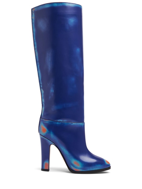 Vivienne Westwood: 105mm Midas leather boots - Blue / Pink - women_0 | Luisa Via Roma