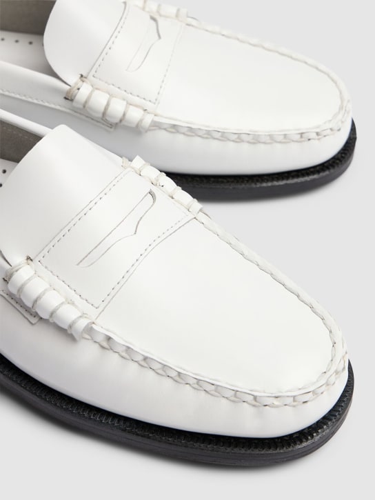Sebago: Classic Dan Pigment leather loafers - White - women_3 | Luisa Via Roma