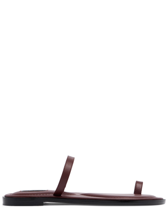 A.EMERY: 10mm Turi leather sandals - Merlot - women_0 | Luisa Via Roma