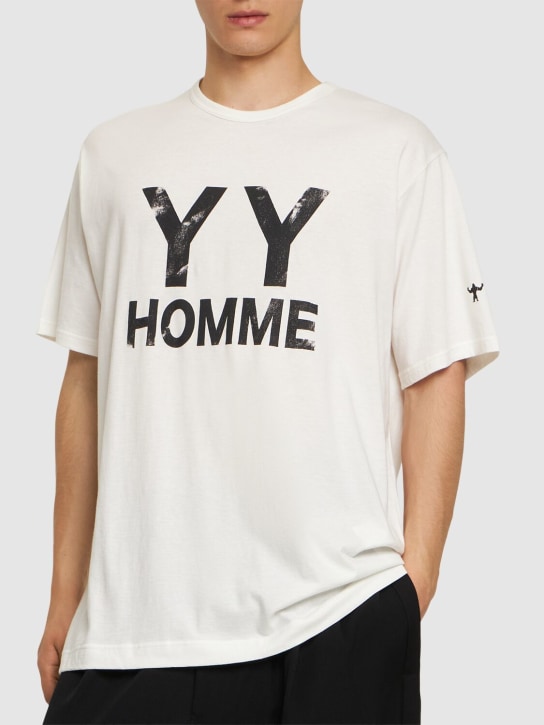 Yohji Yamamoto: YYH printed cotton t-shirt - men_2 | Luisa Via Roma