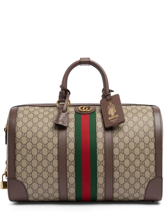 Gucci: Reisetasche „Gucci Savoy GG“ - Beige/Braun - men_0 | Luisa Via Roma