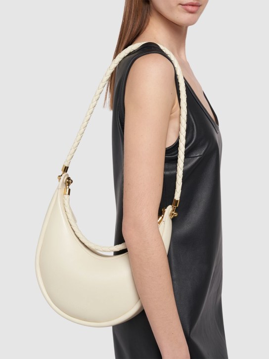Bottega Veneta: Small Hula Hoop leather shoulder bag - Sea Salt - women_1 | Luisa Via Roma