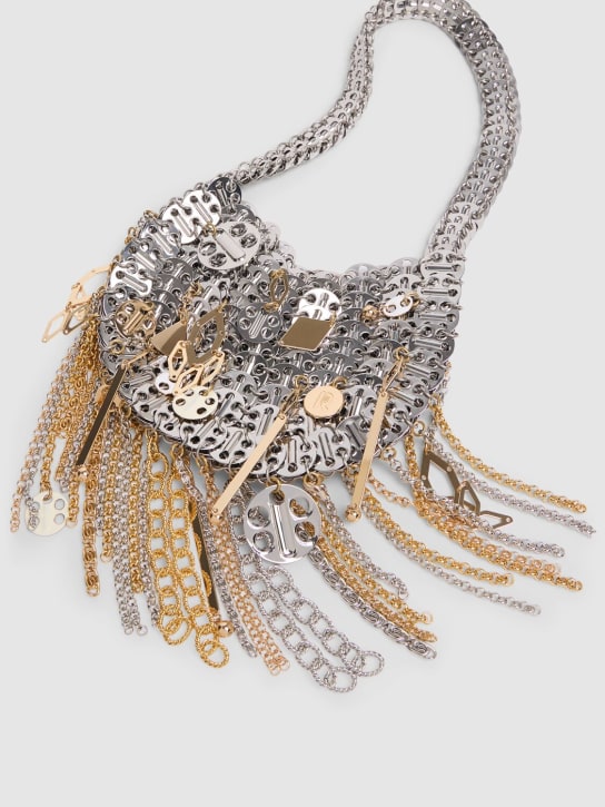 Rabanne: Borsa con in metallo con frange in metallo 