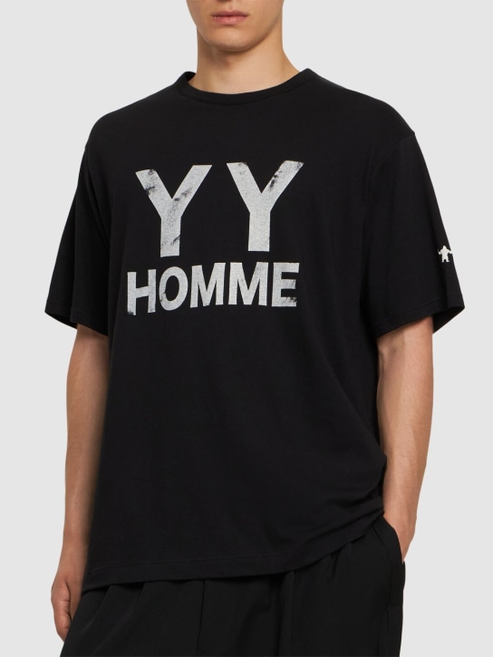 Yohji Yamamoto: YYH printed cotton t-shirt - men_2 | Luisa Via Roma