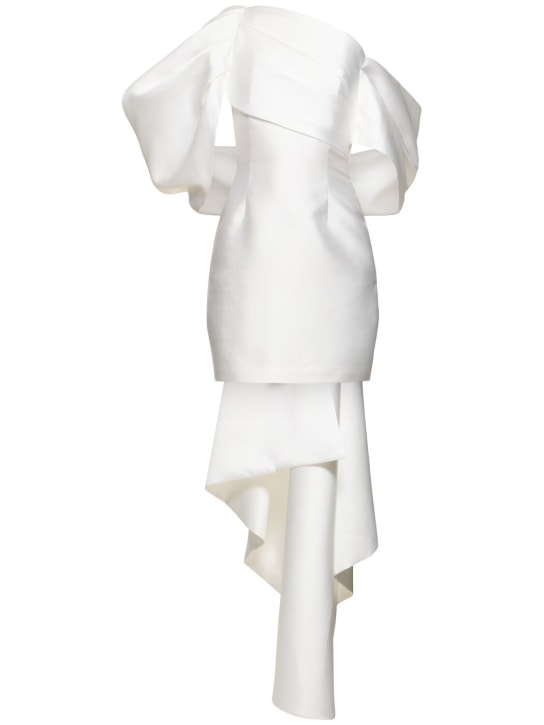 Solace London: Minikleid aus Twill mit Maxi-Schleife „Ula“ - Weiß - women_0 | Luisa Via Roma