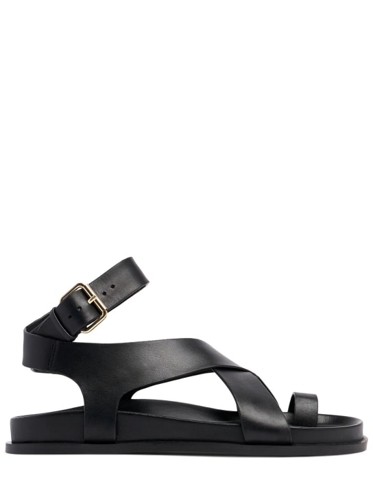 A.EMERY: 20mm Jalen leather sandals - Black - women_0 | Luisa Via Roma