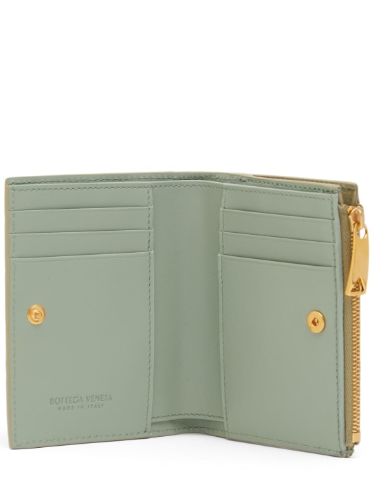 Bottega Veneta: Intrecciato small bi-fold leather wallet - women_1 | Luisa Via Roma