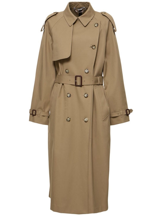 Stella McCartney: Oversized Trenchcoat - Beige - women_0 | Luisa Via Roma
