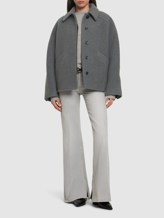 Soeur: Balard wool blend knit jacket - Blue/Grey - women_1 | Luisa Via Roma