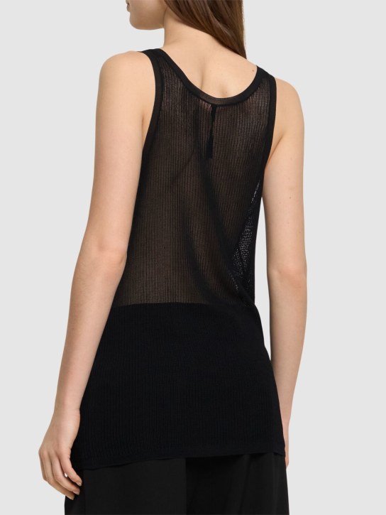 Viscose knit mesh top - Petar Petrov - Women  | Luisaviaroma
