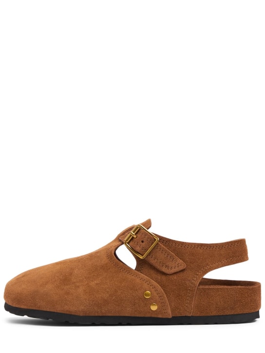 Soeur: 10mm Bari suede mules - Tan - women_0 | Luisa Via Roma