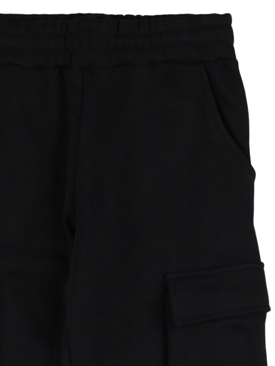 Barrow: Cotton cargo pants - Black - kids-boys_1 | Luisa Via Roma