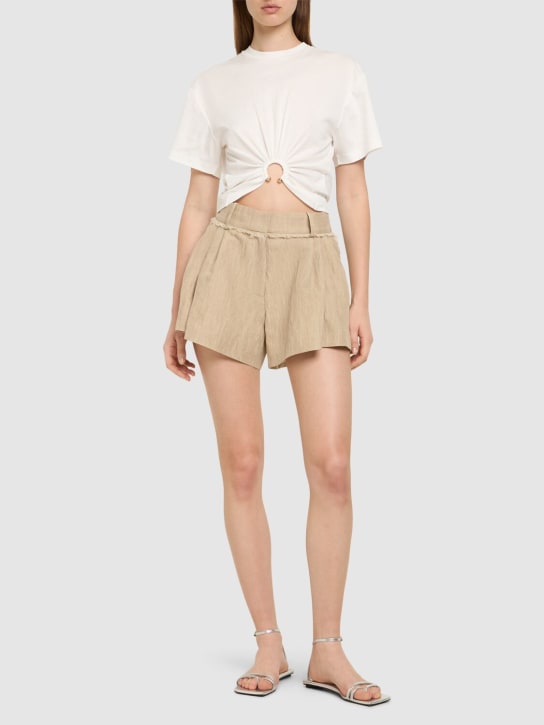 Rabanne: Cotton blend shorts - women_1 | Luisa Via Roma