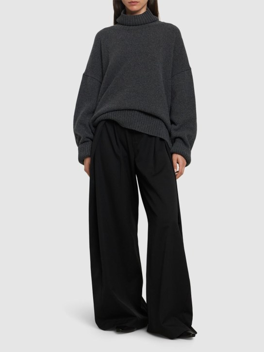 Soeur: William wool knit turtleneck sweater - Dark Grey - women_1 | Luisa Via Roma