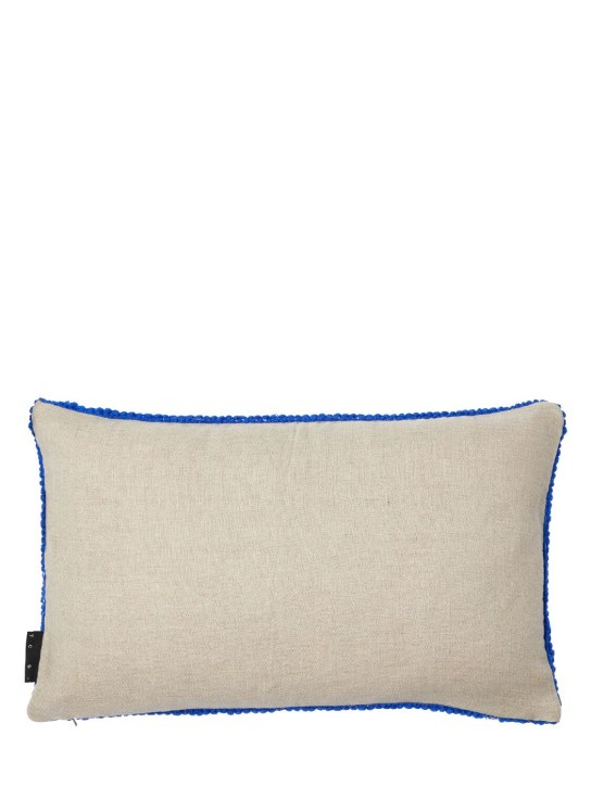 The Conran Shop: Mellis hand knotted cobalt blue cushion - Blue - ecraft_1 | Luisa Via Roma