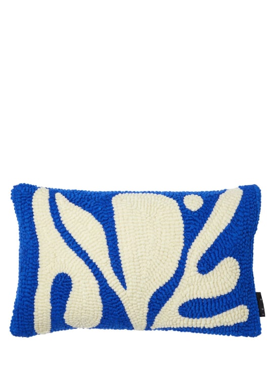 The Conran Shop: Mellis hand knotted cobalt blue cushion - Blue - ecraft_0 | Luisa Via Roma