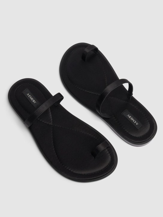 A.EMERY: 10mm Turi satin sandals - Black - women_1 | Luisa Via Roma