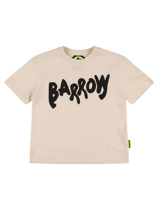 Barrow: T-shirt in jersey di cotone stampato - kids-girls_0 | Luisa Via Roma