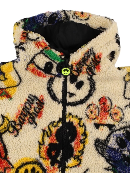 Barrow: Printed faux fur jacket - Bej/Renkli - kids-girls_1 | Luisa Via Roma