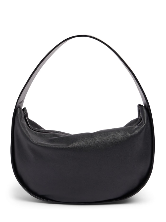 St. Agni: Soft Arc leather shoulder bag - Black - women_0 | Luisa Via Roma