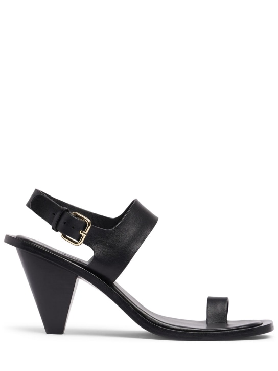 A.EMERY: 85mm Leland leather sandals - Black - women_0 | Luisa Via Roma