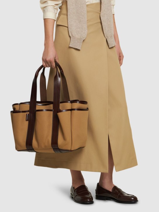 Max Mara: Garden Cabas cotton tote bag - women_1 | Luisa Via Roma