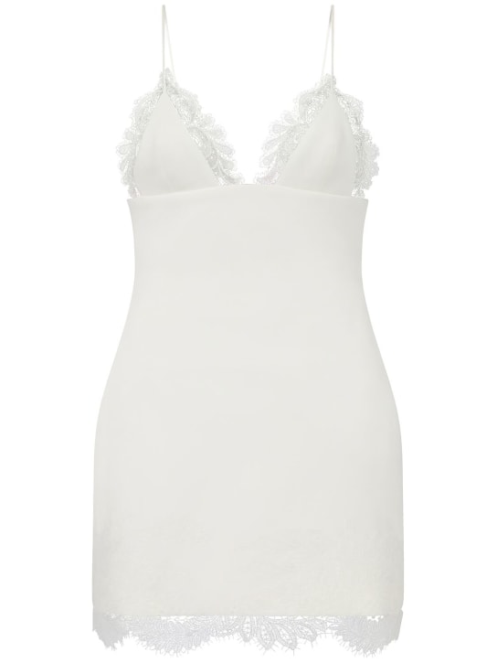 David Koma: Cady mini dress w/lace details - White - women_0 | Luisa Via Roma