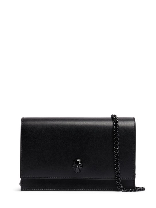 Alexander McQueen: Petit sac en cuir - Noir - women_0 | Luisa Via Roma