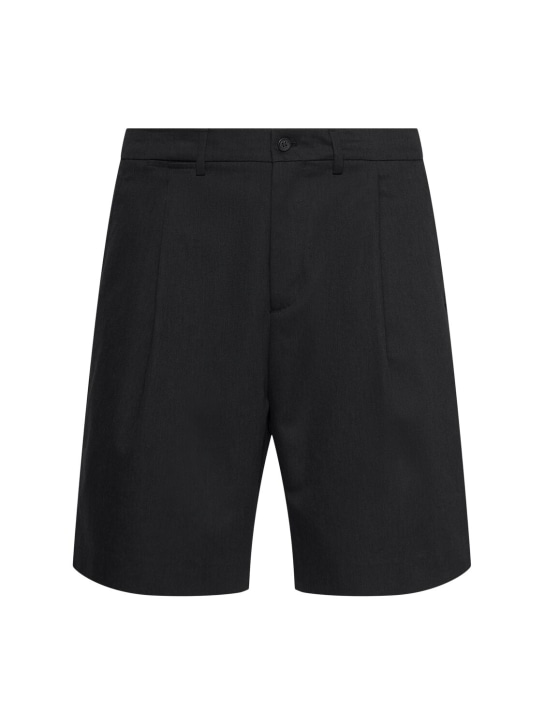 Golden Goose: Golden cotton blend shorts - Black - men_0 | Luisa Via Roma