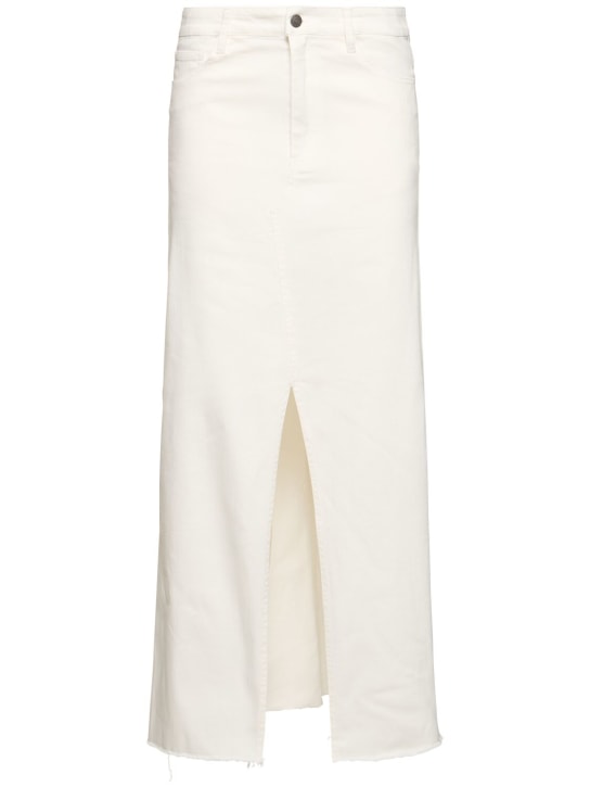 Designers Remix: Bennet cotton blend long skirt - Cream - women_0 | Luisa Via Roma