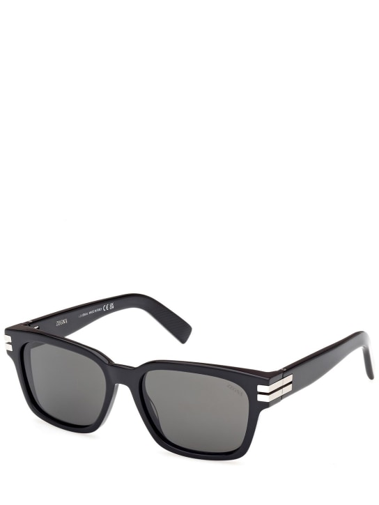 Zegna: Squared sunglasses - Black/Grey - men_1 | Luisa Via Roma