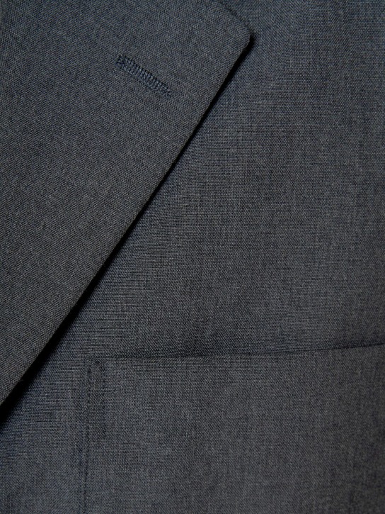 Golden Goose: Journey virgin wool single breast jacket - Anthracite - men_4 | Luisa Via Roma
