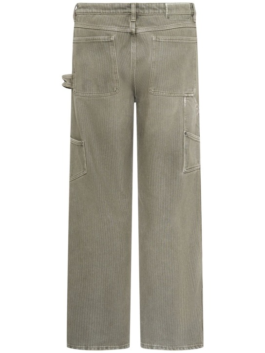 Golden Goose: Journey cotton pinstriped painter pants - Kalamata - men_3 | Luisa Via Roma