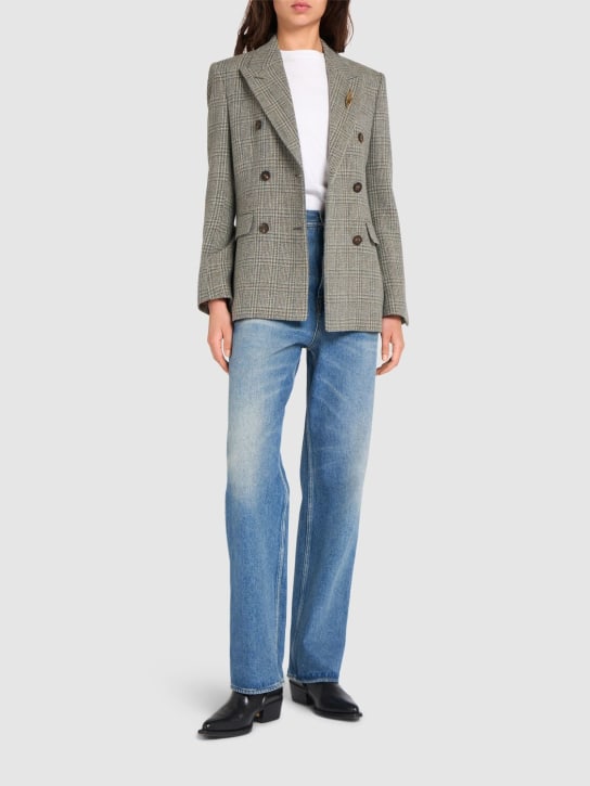 Golden Goose: Zweireihiger Blazer aus Wolle „Journey“ - Beige - women_1 | Luisa Via Roma