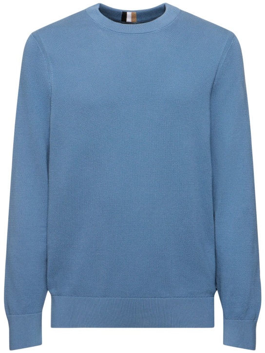 Boss: Ecaio knit sweater - Açık Mavi - men_0 | Luisa Via Roma