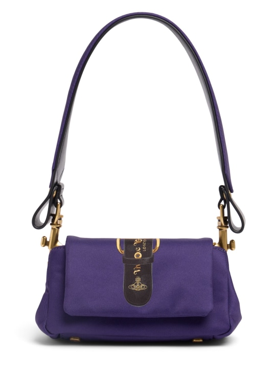 Vivienne Westwood: Petit sac porté épaule en cuir Hazel - Violet - women_0 | Luisa Via Roma