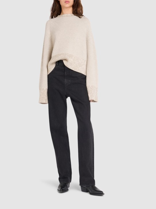 Golden Goose: Journey stones wool sweater - Beige - women_1 | Luisa Via Roma