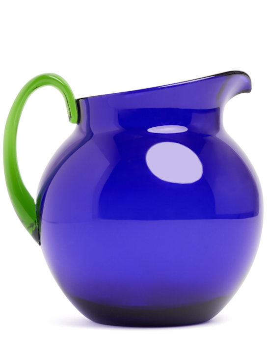Mario Luca Giusti: Pallina acrylic pitcher - Blu/Verde - ecraft_0 | Luisa Via Roma