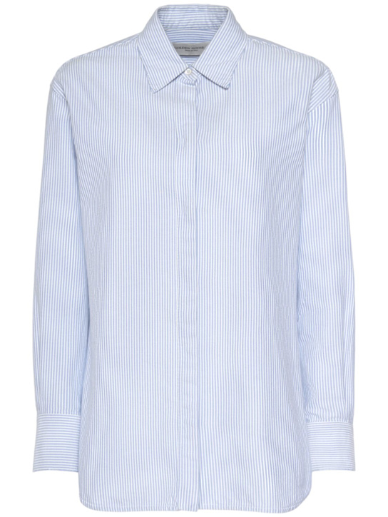 Golden Goose: Golden オックスフォードコットンシャツ - ブルー - women_0 | Luisa Via Roma