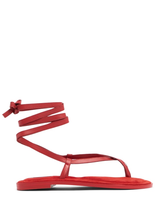 A.EMERY: 10毫米Elliot麂皮凉鞋 - 红色 - women_0 | Luisa Via Roma