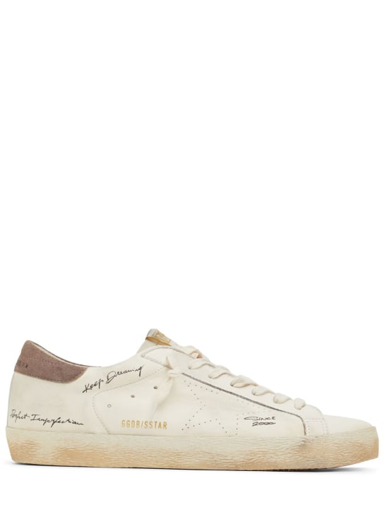 Golden Goose: Super Star sneakers - White/Cinder - men_0 | Luisa Via Roma