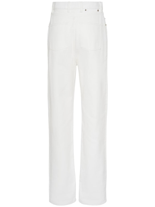 Golden Goose: Golden Kim denim jeans - White - women_3 | Luisa Via Roma