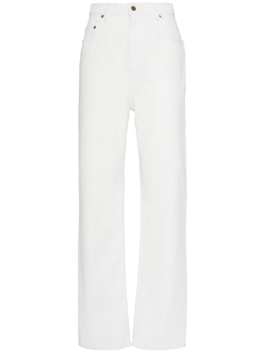 Golden Goose: Golden Kim denim jeans - White - women_0 | Luisa Via Roma