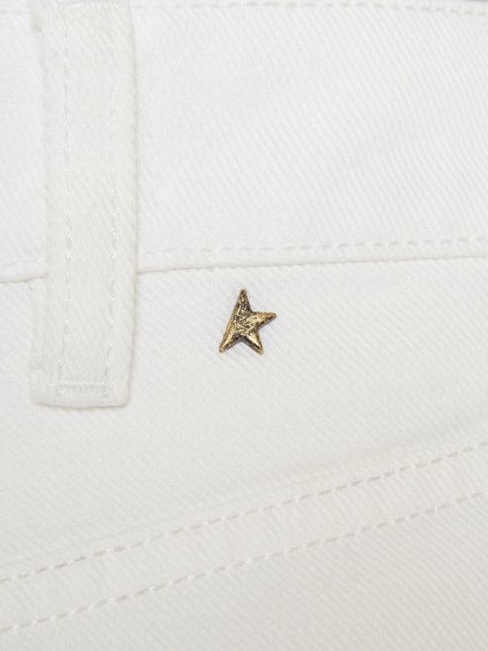 Golden Goose: Golden Kim denim jeans - White - women_4 | Luisa Via Roma