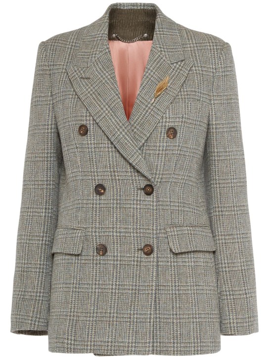 Golden Goose: Journey double breast wool blazer - Beige - women_0 | Luisa Via Roma