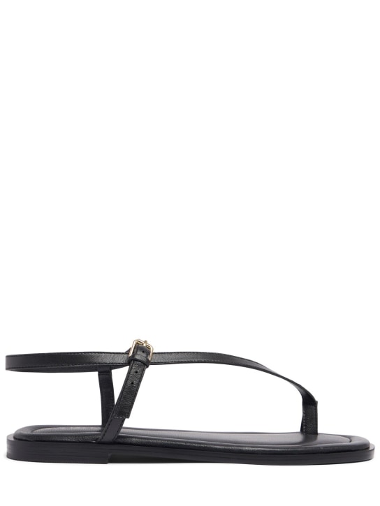 A.EMERY: 10mm Pae leather sandals - Siyah - women_0 | Luisa Via Roma