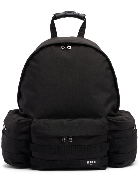 MSGM: Multi-pocket backpack - Black - men_0 | Luisa Via Roma
